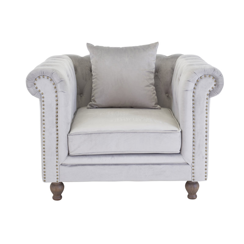 Idalia Upholstered Armchair, Grey