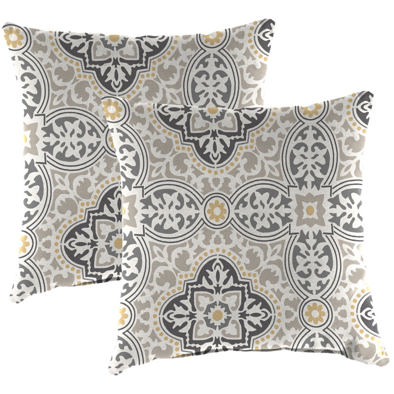 Sunbrella Outdoor Throw Pillow, Rave Grey