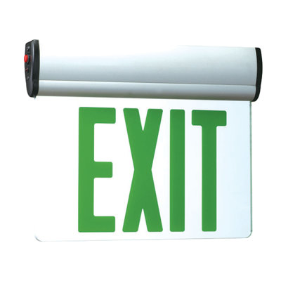 Franklin 13" LED Double Face Edge-Lit Exit Sign with White Housing