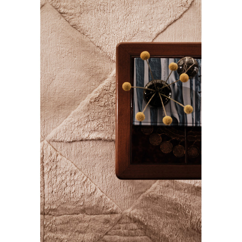 Aerial Cream Area Rug, Rectangle 6' x 9'