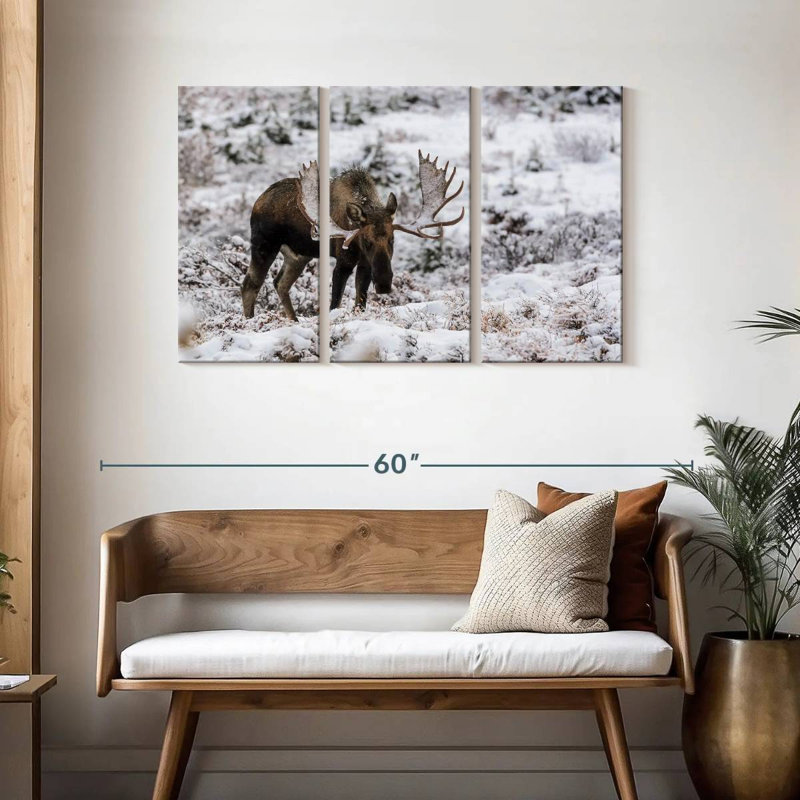 Alaskan Winter Moose, 28" H x 45" W