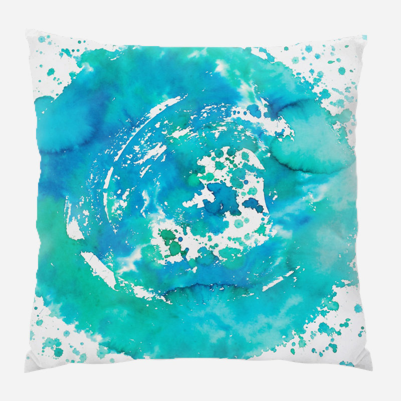  Housse et insert de coussin carré Watercolor, Synthétique, Extérieur