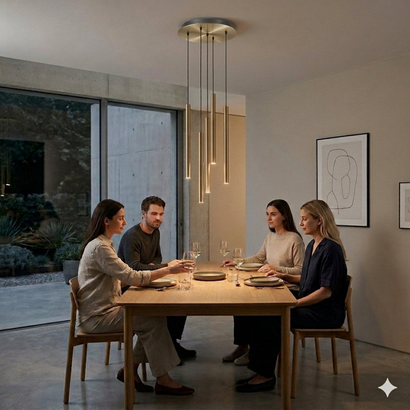 Baileyton 5 - Light Cluster Pendant, Brass