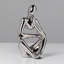 Sculpture moderne homme réfléchissant (argent réfléchissant)-401618913