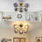5-Light Modern Sputnik Globe Semi Flush Mount