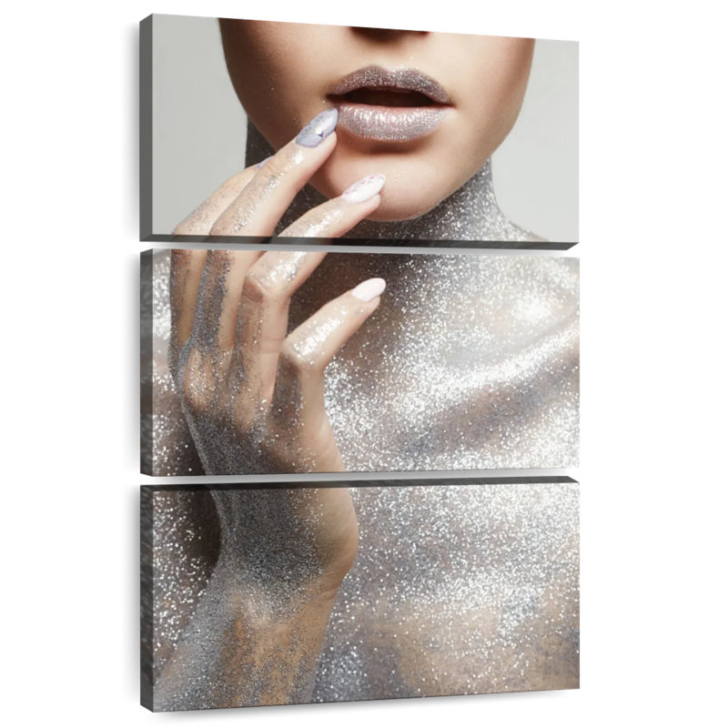Shuttleworth Silver Glitter Chic, 57" H x 36" W
