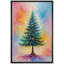 «Colorful Lights Christmas Tree Vibrant Holiday Atmosphere Decor», reproduction d'art sur toile encadrée-107118136-107118134