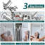 Pomme de douche carrée 10 pouces et douche à main à haute pression avec bras d'extension de douche réglable de 16 po-107292562