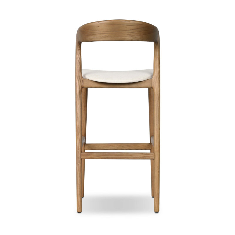 Amare Stool, Alcala Cream Polyester Blend/Amber Ash, Bar Stool (30.5" Seat Height)