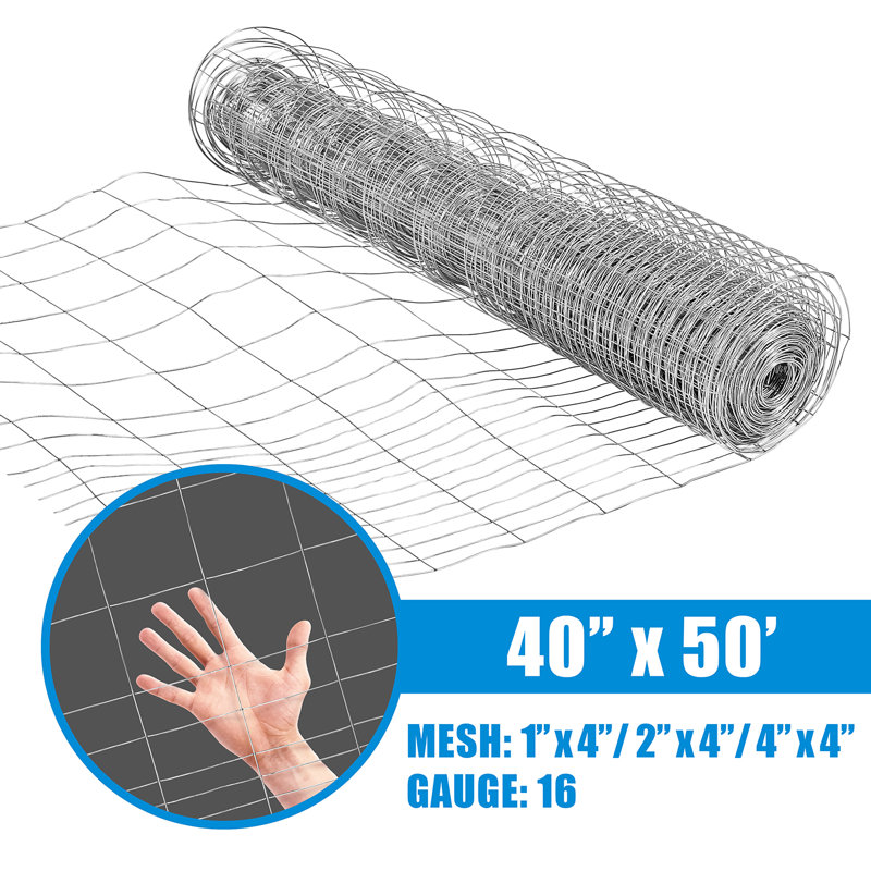 Fencer Wire 16 Gauge Galvanized Welded Wire Rabbit Guard Fence, Multiple Sizes, 3.3 ft. x 50 ft.