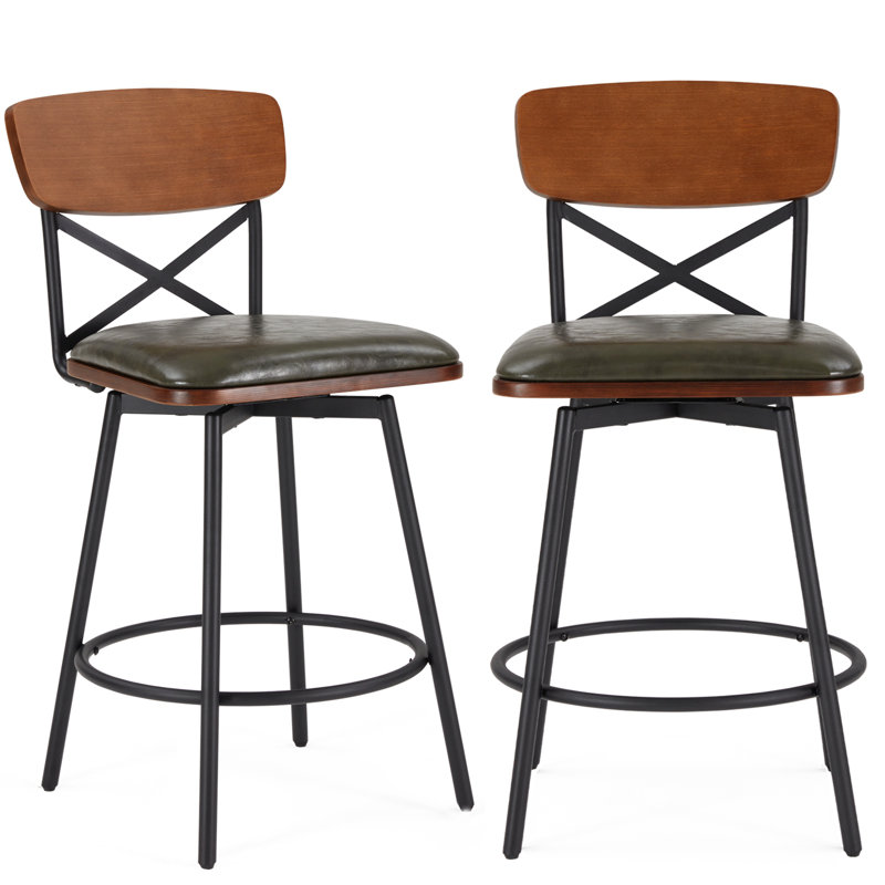 Tabouret de comptoir Jerrika 26, Blanc