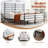 Modern Metal Platform Bed Frame with Colorful Horizontal Bars - Multiple Colors Available, No Box Spring Needed, Sturdy Steel Construction, Easy Assembly-96050358-96050359