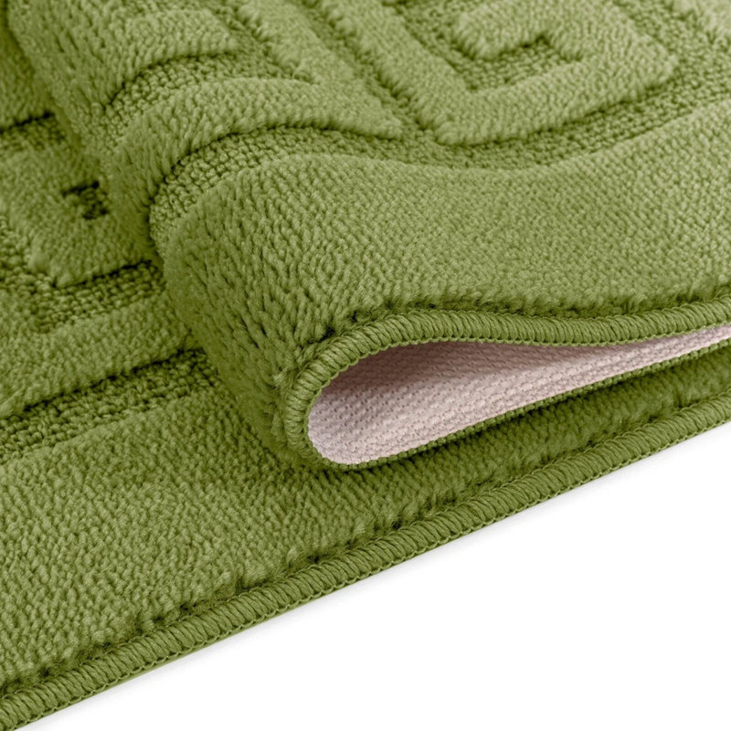 Sage Non Slip Rocco Area Rugs & Runners – Luxury Living Room Carpet, Bedroom Rug, Kitchen Floor Mat & Hallway Door Mat