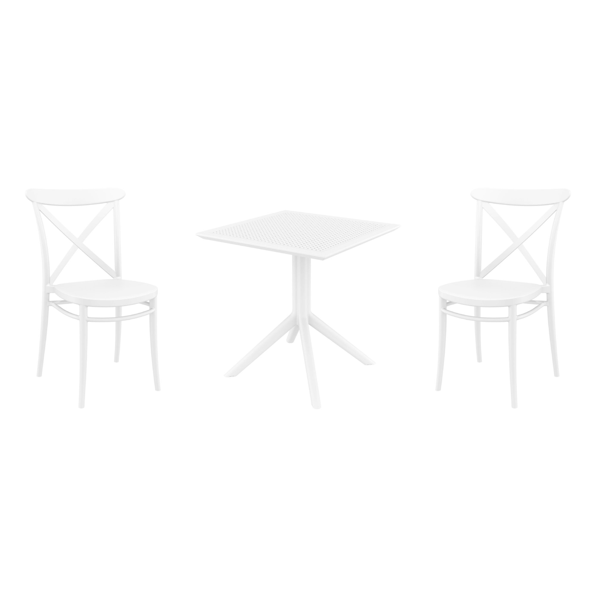 Farrah Square 2 - Person Bistro Set, White