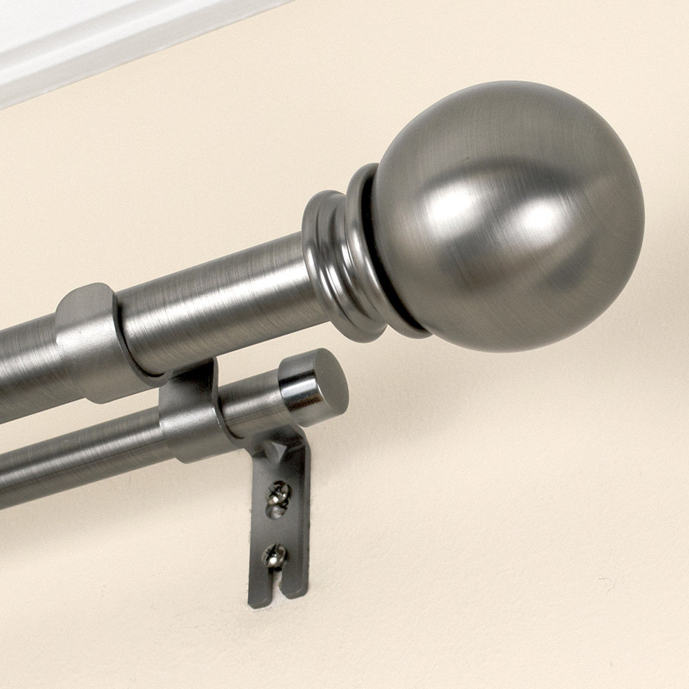 Midcre Steel Adjustable Double Curtain Rod Darby Home Co 