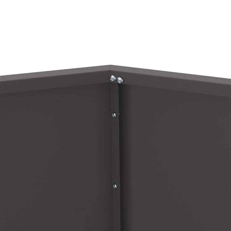  Planter Steel, 60cm H x 75cm W x 75cm D, Black