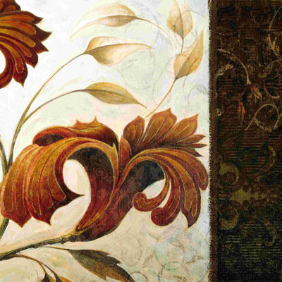 " Rust Floral 2 " Painting Print