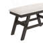 Ensemble de table de salle à manger 6 pièces à hauteur de comptoir en bois avec tablette de rangement, ensemble de table de cuisine avec banc et 4 chaises, style rustique-1192619445