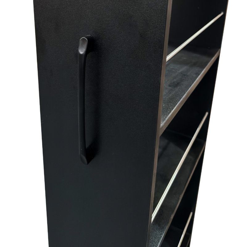 Étagère de rangement à 7 niveaux pour l'organisation de la cuisine ou du bureau, conception étroite, espace généreux, poignée pratique et barres de protection sur chaque multi-espaces, petits articles, garde-manger, mobile