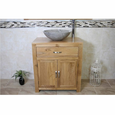 Eaton 700 mm Freestanding Single Vanity with Vessel Basin