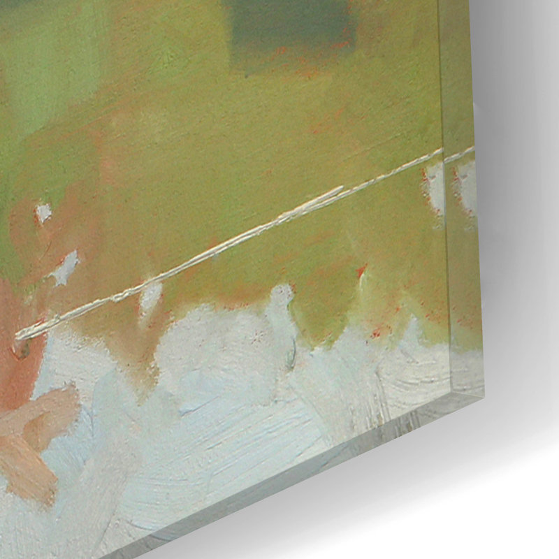 «Wooded Pond» par John Rufo, H 12 po x l 12 po x P 0,13 po