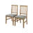 Wooden Dining Chair With Warm Grey Cover-212929905