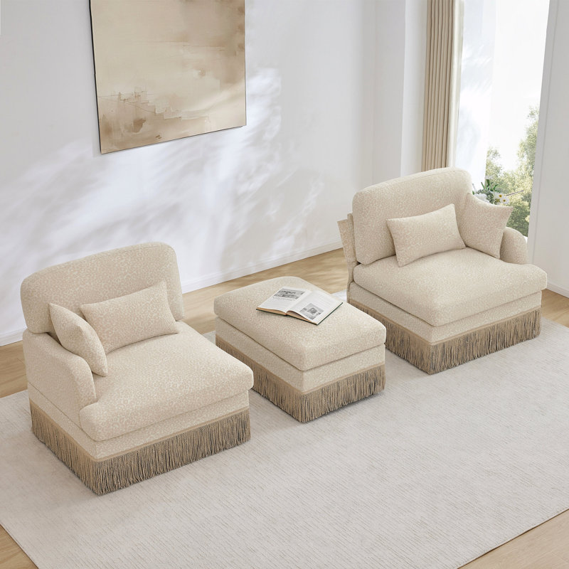 Canapé Comfy Chenille Leopard, Chenille beige