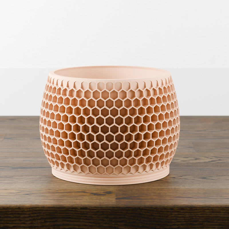 8 po Pot de fleurs Honeycomb, 8 po, Naturel