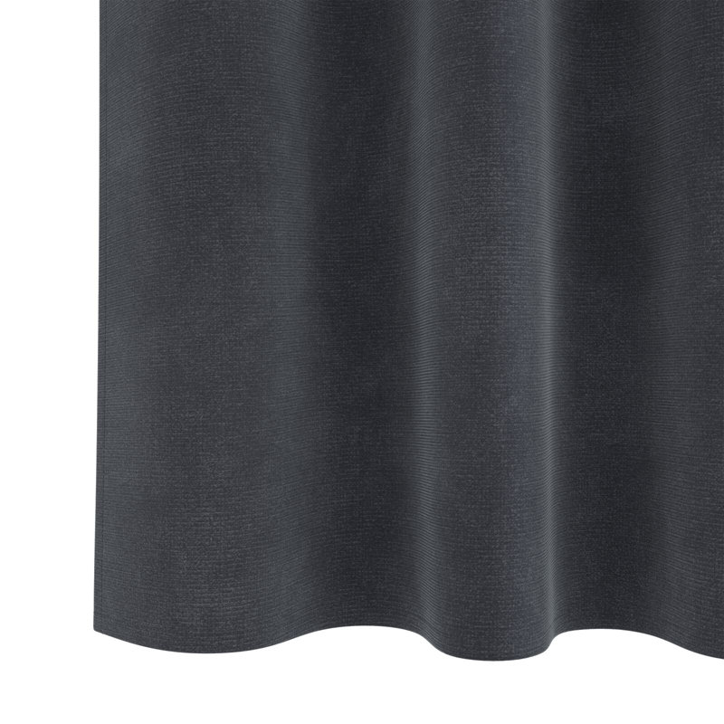 Curtains Polyester 140Cm Sound-Absorbing, 140cm Width x 245cm Drop, Grey
