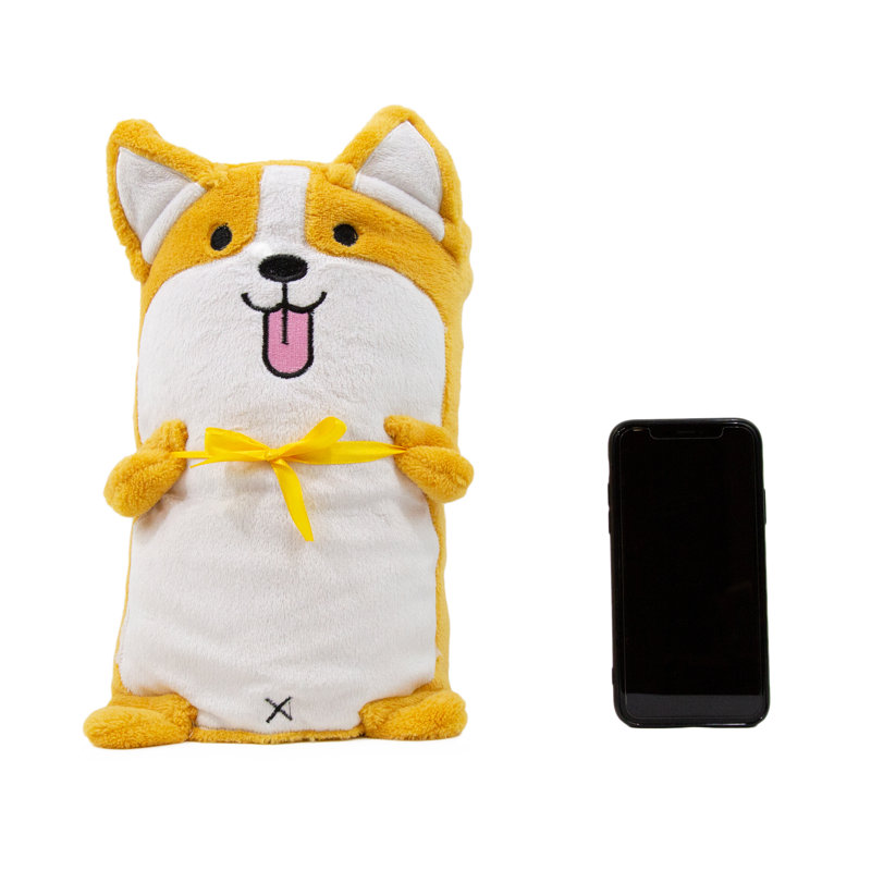  Couverture en peluche Corgi, 39,3 po x 67 po