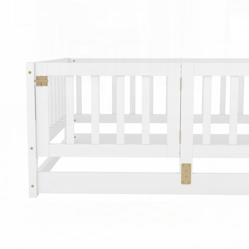 Lit en bois, Simple, Blanc