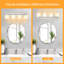 Luminaire de salle de bain moderne 4 lumières au-dessus du miroir, lumières de meuble-lavabo chromées, abat-jour en verre blanc laiteux, douille E26 (ampoules non incluses)-2116370060-2137335960-2116370061