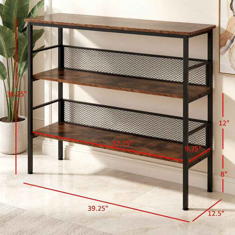 Étagère de plancher multifonctionnelle, étagère ouverte à 3 niveaux, organisateur de tablette peu encombrant, étagère de rangement sur pied