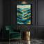 "Watercolor Landscape" 56, art mural sur toile brune-96187308