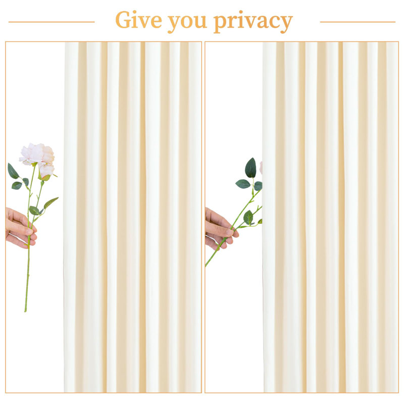 Wrinkle Free Wedding Backdrop Curtains 4 Panels, Champagne