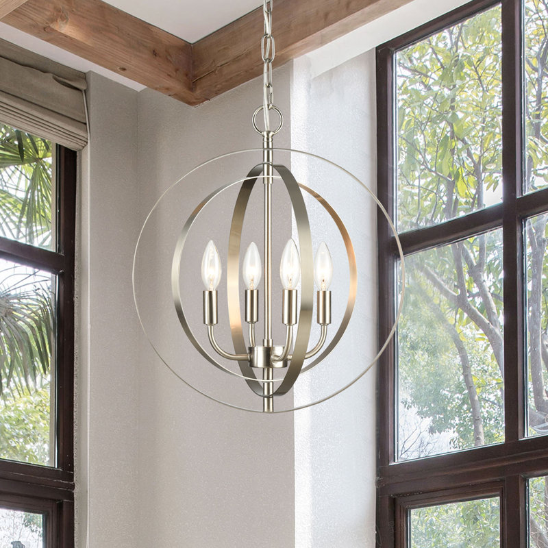 Mifflintown 4 - Light Unique/Statement Pendant, Brushed Nickel