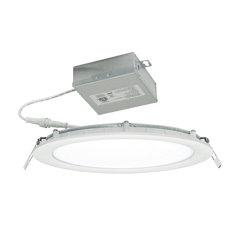 Plafonnier encastré à DEL 8 po Tuck, Blanc