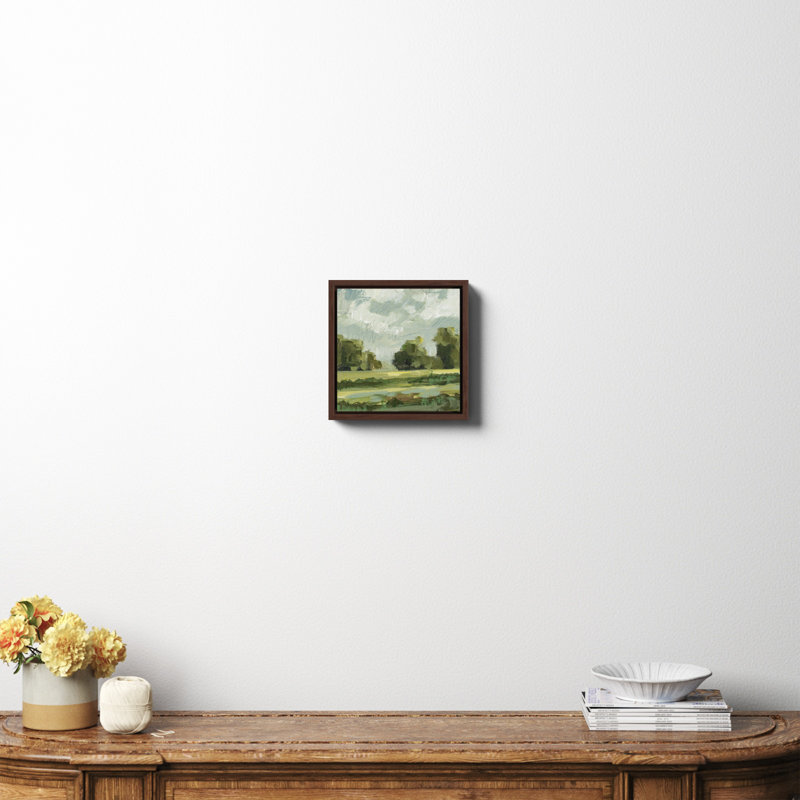 Abstrait paysage paire 12 par Miss Mustard Seed, Non, H 12 po x l 12 po x P 2 po, Toile avec cadre espresso