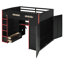 Lit mezzanine avec bureau Winora, structure en bois durable et éclairage RVB-1383513785