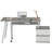 Techni Mobili Rotating Multi-Positional Modern Desk, Grey