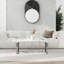 Ensemble de table basse de salon 2 pièces en faux marbre et argent avec console-831373038