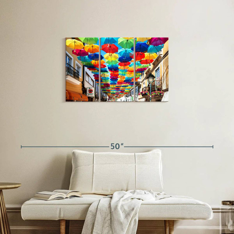 Sebbie Colourful Umbrellas II, 20" H x 33" W