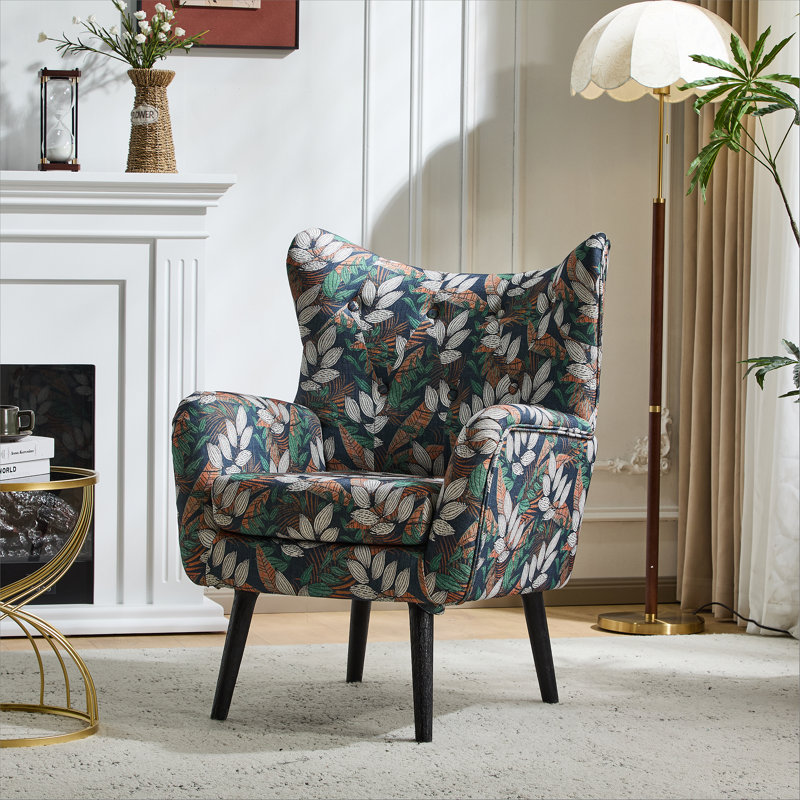 Fauteuil à oreilles à accoudoirs