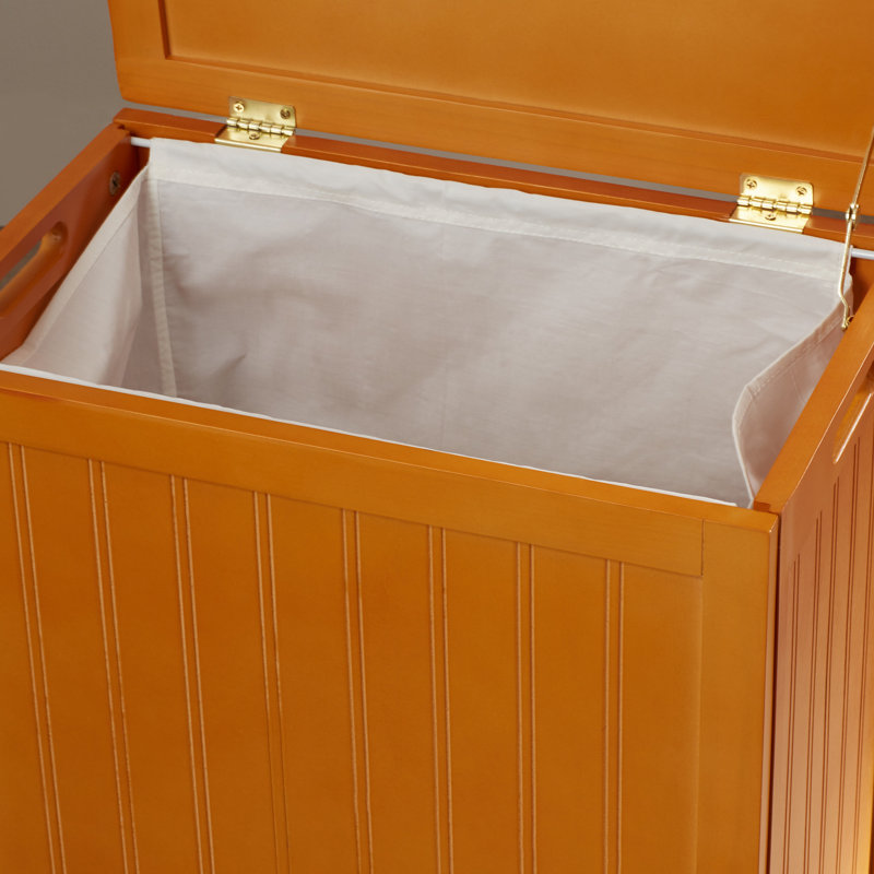 Cabinet Laundry Hamper with Handles, Natural