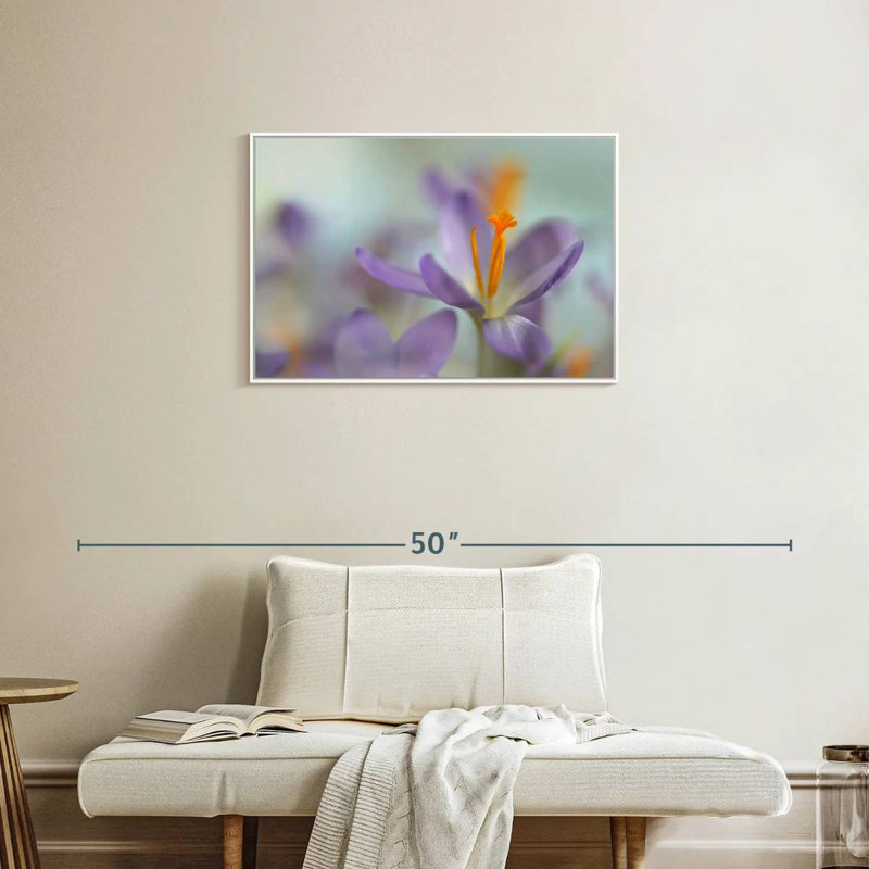 Pastel printanier, Cadre flottant blanc, 31 po x 21 po