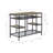 Lona Rustic Oak & Black Finish Kitchen Island