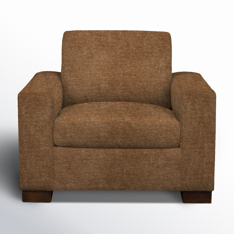 Fauteuil d'appoint Jonie, Velours performance écorce délavé Nave
