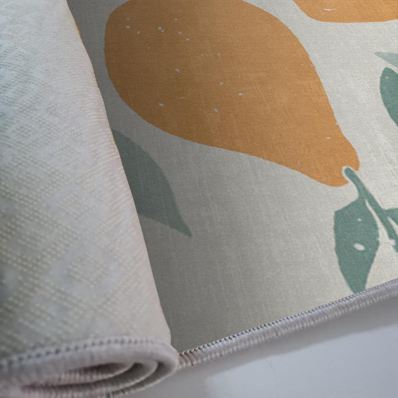 Élégant tapis tissé 100% polyester 5,2 x 7,5 pieds avec dessous en feutre antidérapant | Hauteur des poils: 0,4 po, épaisseur totale: 0,4 po | Lavable à la machine, imprimé numérique, parfait pour le salon et la chambre à coucher