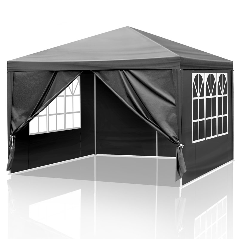 Outdoor Party Tent With Removable Sidewalls, Waterproof Patio Gazebo Canopy With Windows For Wedding Birthday Backyard Events