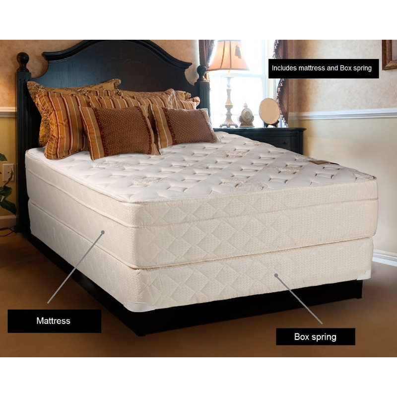 Alwyn Home Lovitt King 12'' Firm Innerspring Mattress and Box Spring